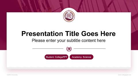 Claflin University National Scholarship Defense PPT Template