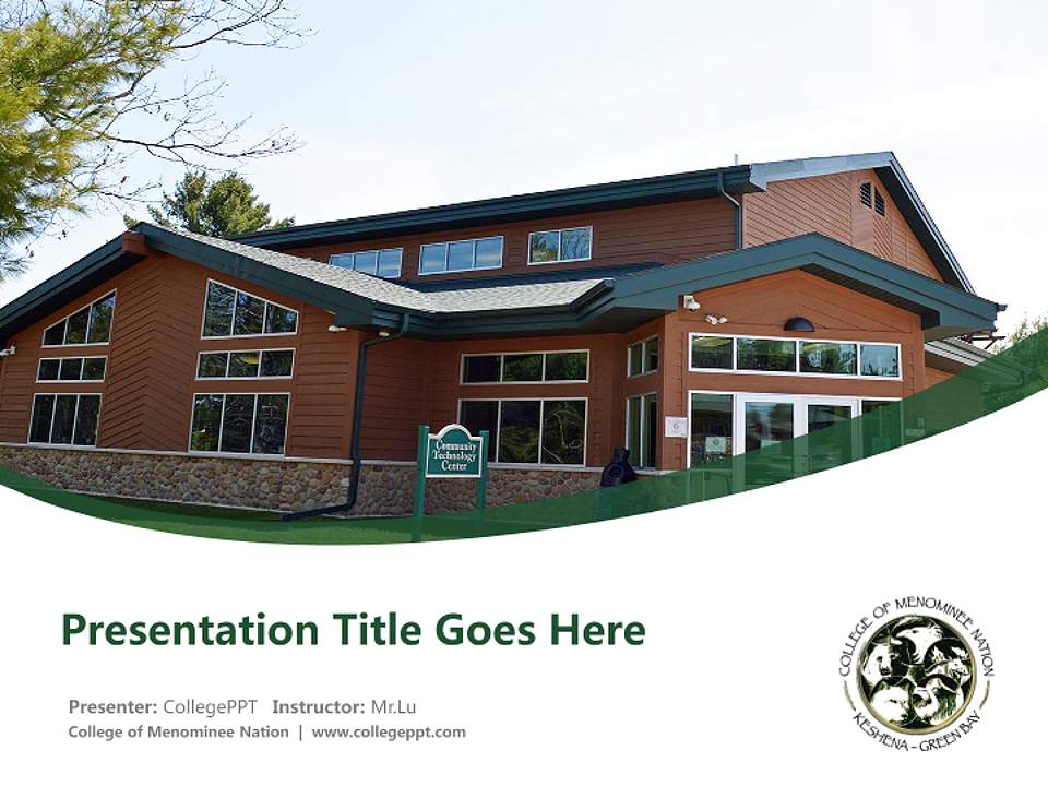 College of Menominee Nation Course/Courseware Creation PPT Template4:3 ratio PPT effect preview image5