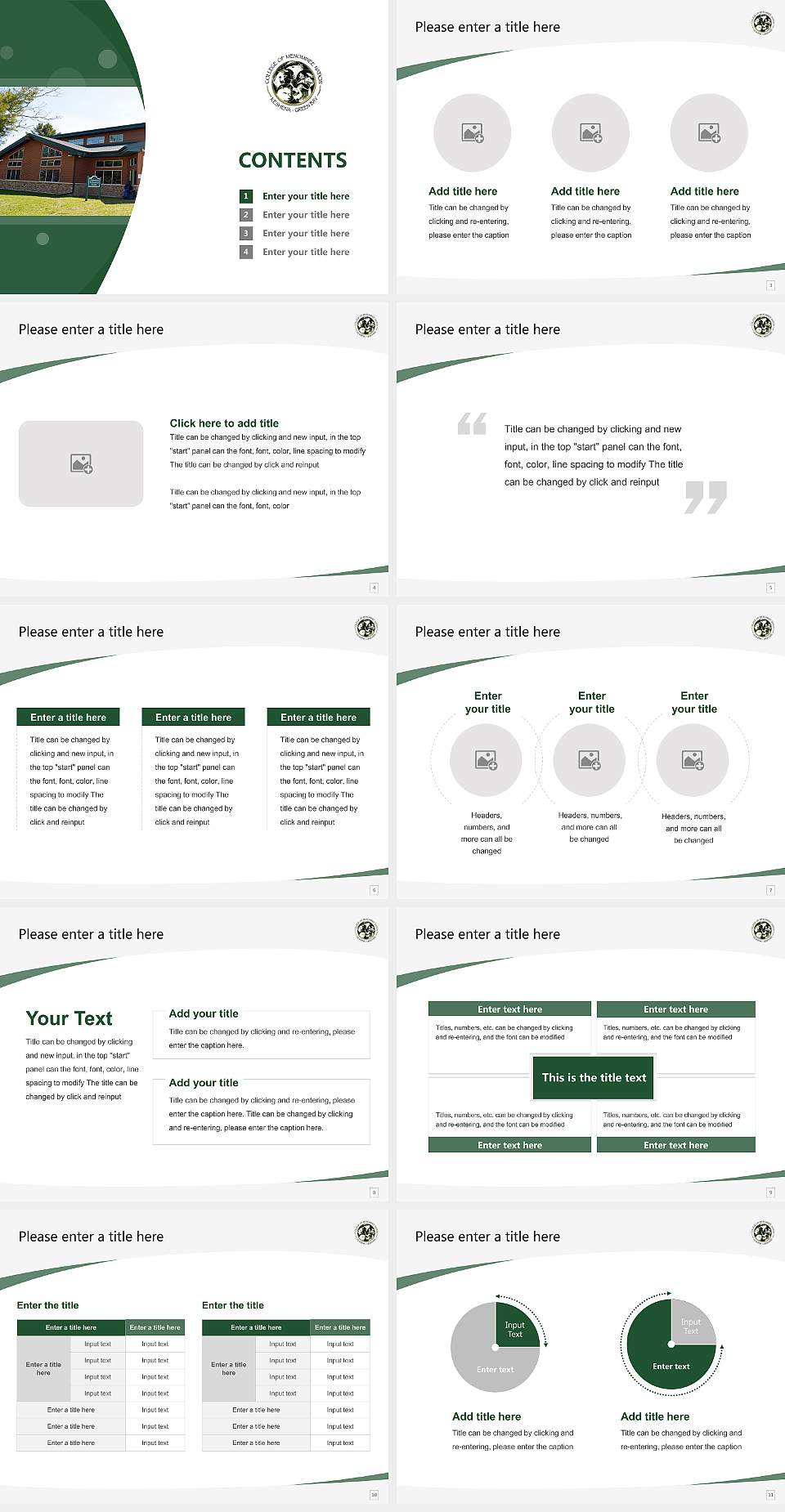 College of Menominee Nation Course/Courseware Creation PPT Template4:3 ratio PPT effect preview image2