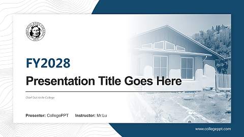 Chief Dull Knife College Academic Presentation/Research Findings Report PPT Template