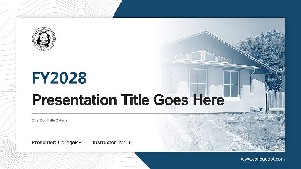 Chief Dull Knife College Academic Presentation/Research Findings Report PPT Template16:9 ratio PPT effect preview image