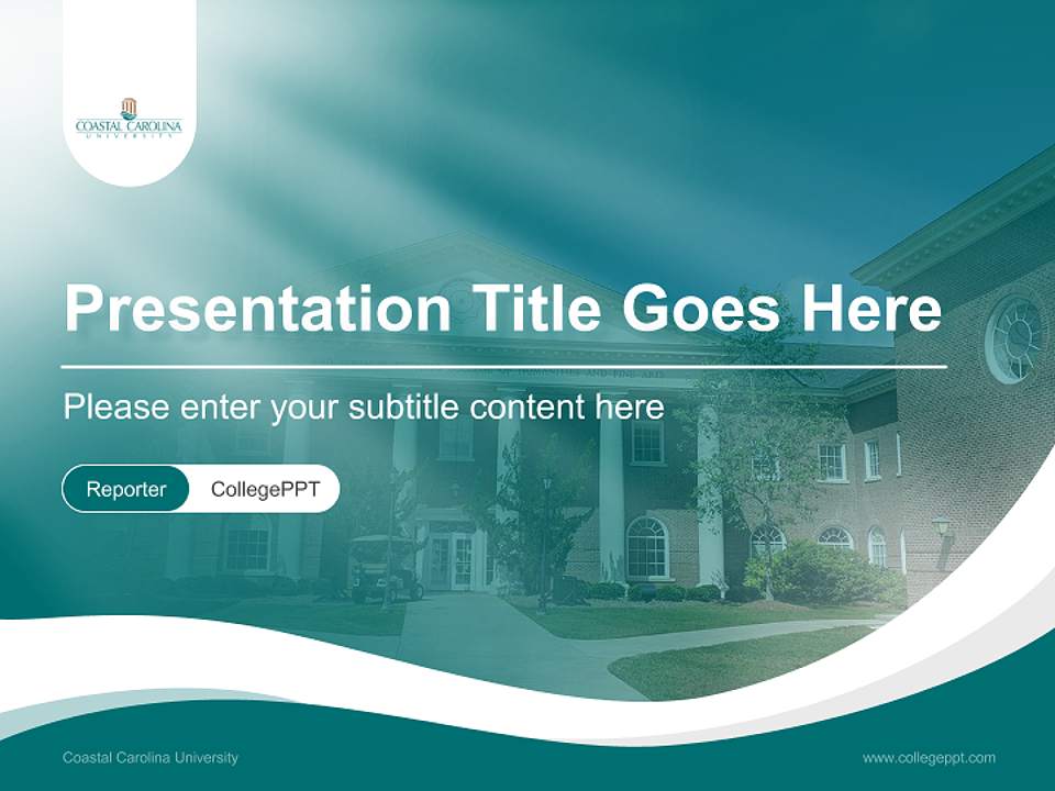 Coastal Carolina University Lecture Sharing and Networking Event PPT Template4:3 ratio PPT effect preview image4