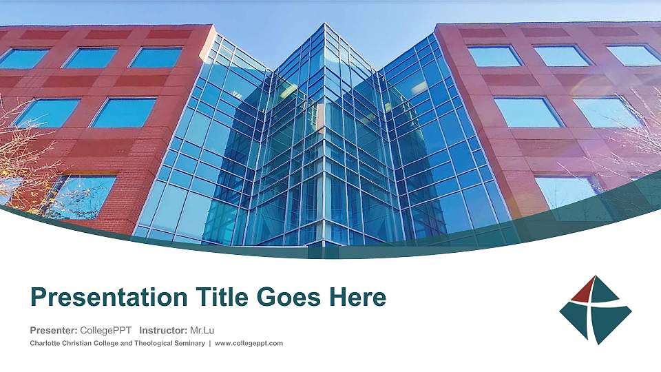 Charlotte Christian College and Theological Seminary Course/Courseware Creation PPT Template16:9 ratio PPT effect preview image1