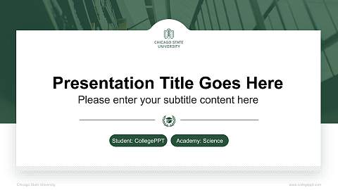 Chicago State University National Scholarship Defense PPT Template