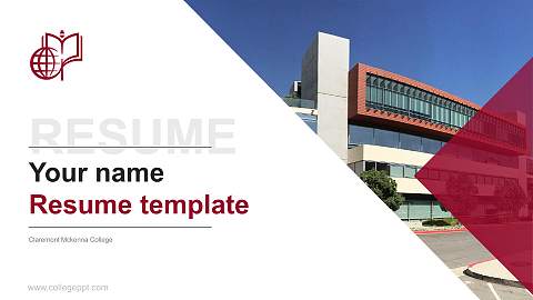 Claremont Mckenna College Resume PPT Template