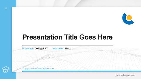 Colegio Universitario De San Juan Thesis Proposal/Graduation Defense PPT Template