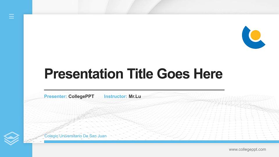 Colegio Universitario De San Juan Thesis Proposal/Graduation Defense PPT Template16:9 ratio PPT effect preview image