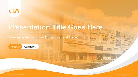 Cleveland Institute of Art Lecture Sharing and Networking Event PPT Template