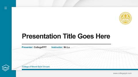 College of Mount Saint Vincent Thesis Proposal/Graduation Defense PPT Template