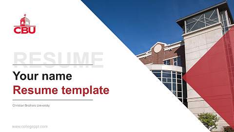 Christian Brothers University Resume PPT Template