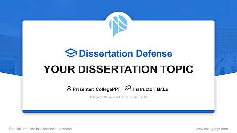 College of Staten Island Cuny Graduation Thesis Defense PPT Template