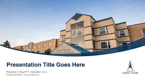 College of Saint Mary Course/Courseware Creation PPT Template