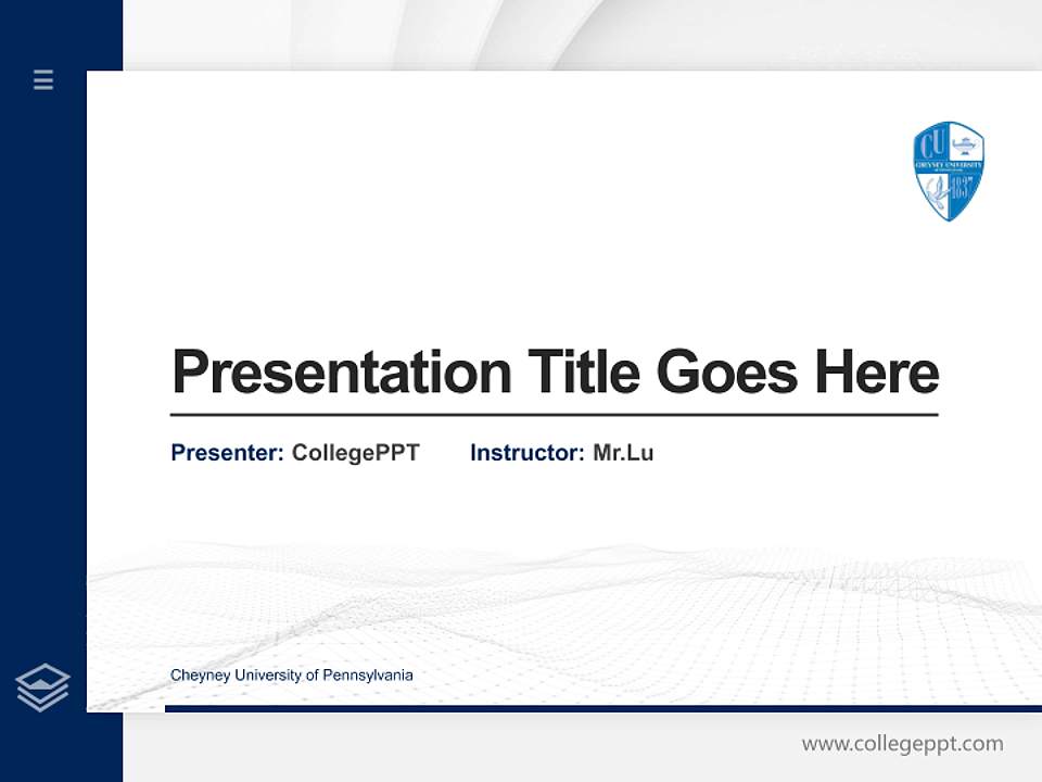 Cheyney University of Pennsylvania Thesis Proposal/Graduation Defense PPT Template4:3 ratio PPT effect preview image5