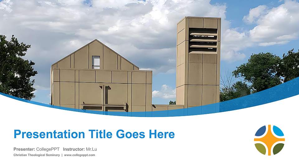 Christian Theological Seminary Course/Courseware Creation PPT Template16:9 ratio PPT effect preview image