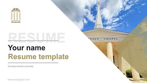 Charleston Southern University Resume PPT Template
