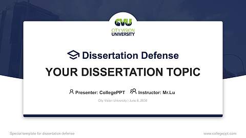 City Vision University Graduation Thesis Defense PPT Template