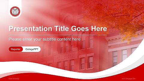 Clark University Lecture Sharing and Networking Event PPT Template