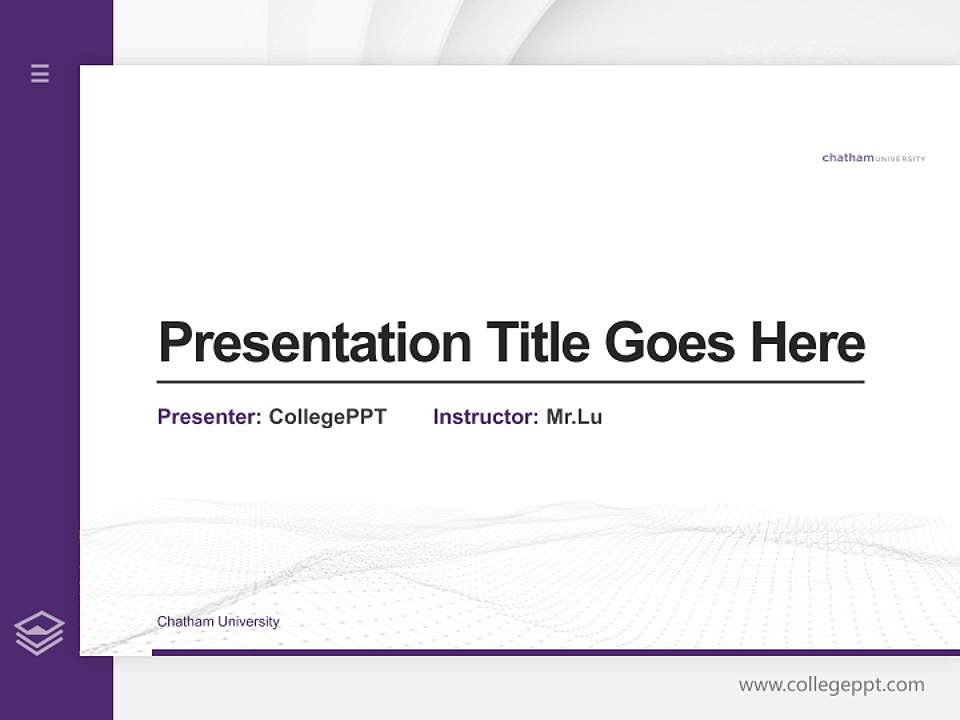 Chatham University Thesis Proposal/Graduation Defense PPT Template4:3 ratio PPT effect preview image5