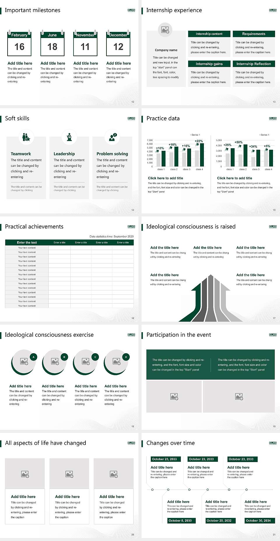 College of Our Lady of the Elms National Scholarship Defense PPT Template4:3 ratio PPT effect preview image3