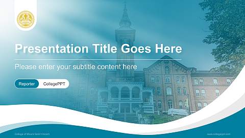 College of Mount Saint Vincent Lecture Sharing and Networking Event PPT Template