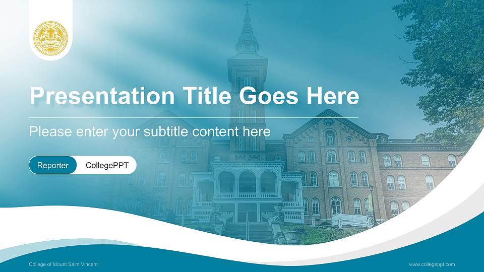 College of Mount Saint Vincent Lecture Sharing and Networking Event PPT Template16:9 ratio PPT effect preview image