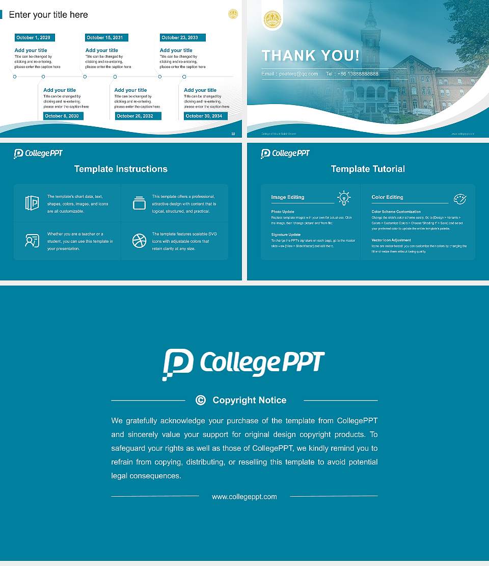 College of Mount Saint Vincent Lecture Sharing and Networking Event PPT Template16:9 ratio PPT effect preview image4
