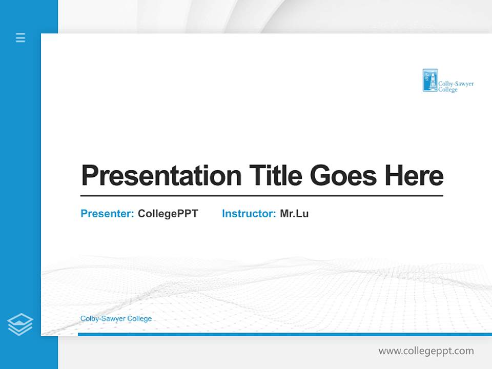 Colby-Sawyer College Thesis Proposal/Graduation Defense PPT Template4:3 ratio PPT effect preview image5