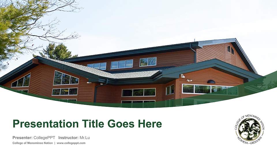 College of Menominee Nation Course/Courseware Creation PPT Template16:9 ratio PPT effect preview image