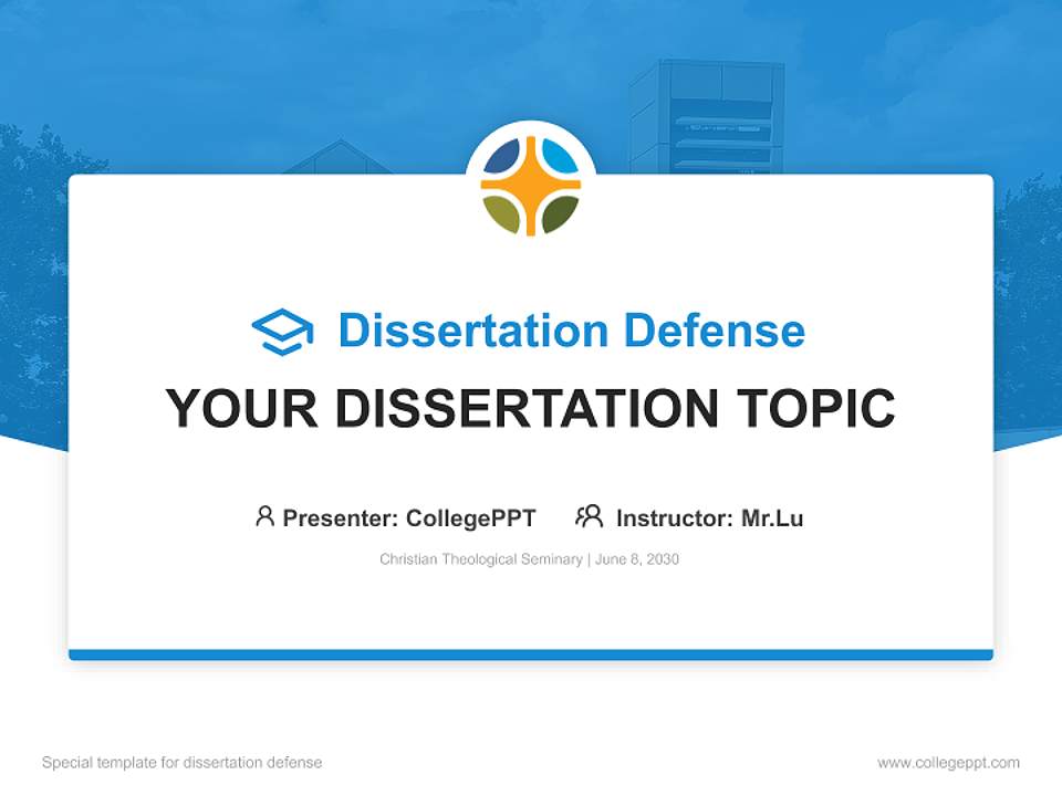 Christian Theological Seminary Graduation Thesis Defense PPT Template4:3 ratio PPT effect preview image7