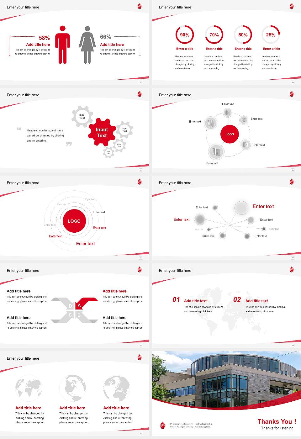 Chicago Theological Seminary Course/Courseware Creation PPT Template16:9 ratio PPT effect preview image4