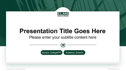 College of Our Lady of the Elms National Scholarship Defense PPT Template