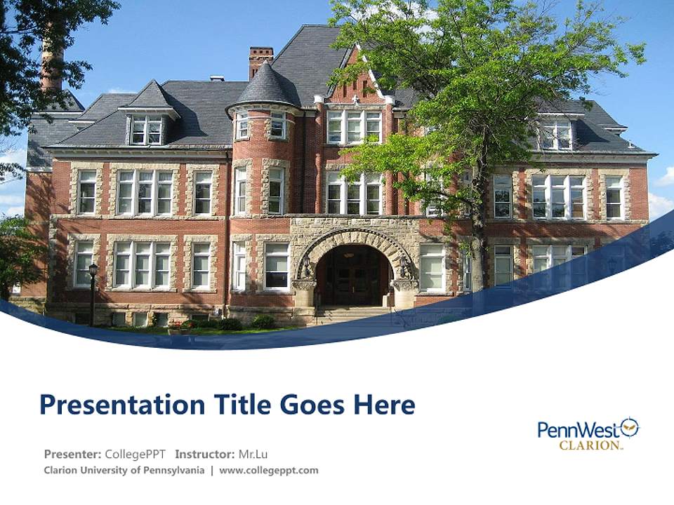 Clarion University of Pennsylvania Course/Courseware Creation PPT Template4:3 ratio PPT effect preview image5