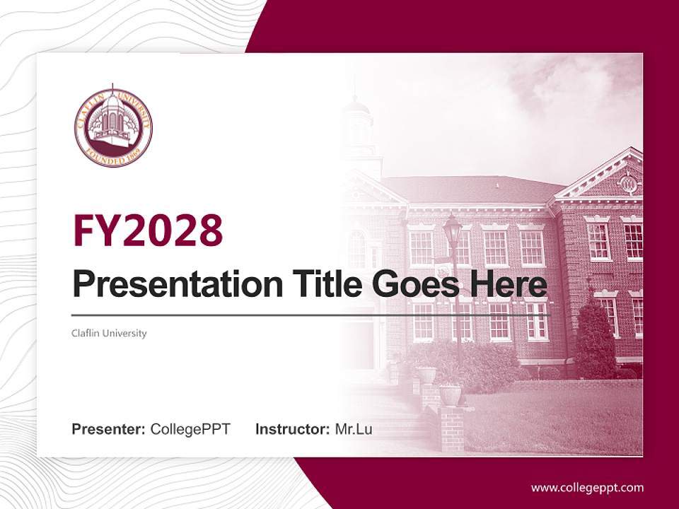 Claflin University Academic Presentation/Research Findings Report PPT Template4:3 ratio PPT effect preview image5