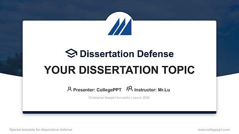 Christopher Newport University Graduation Thesis Defense PPT Template