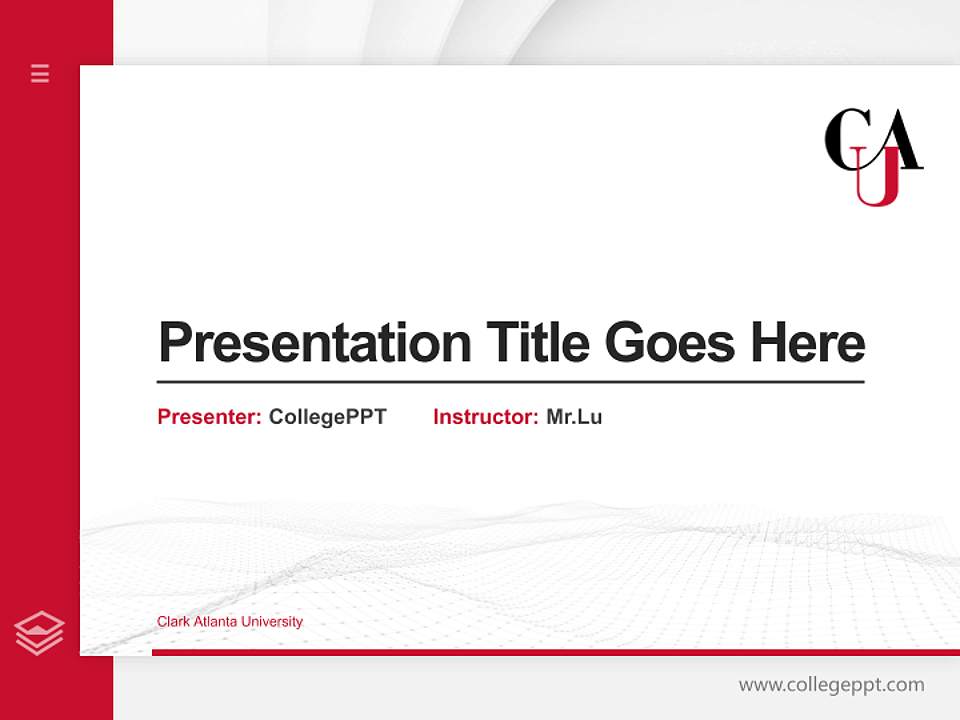 Clark Atlanta University Thesis Proposal/Graduation Defense PPT Template4:3 ratio PPT effect preview image5