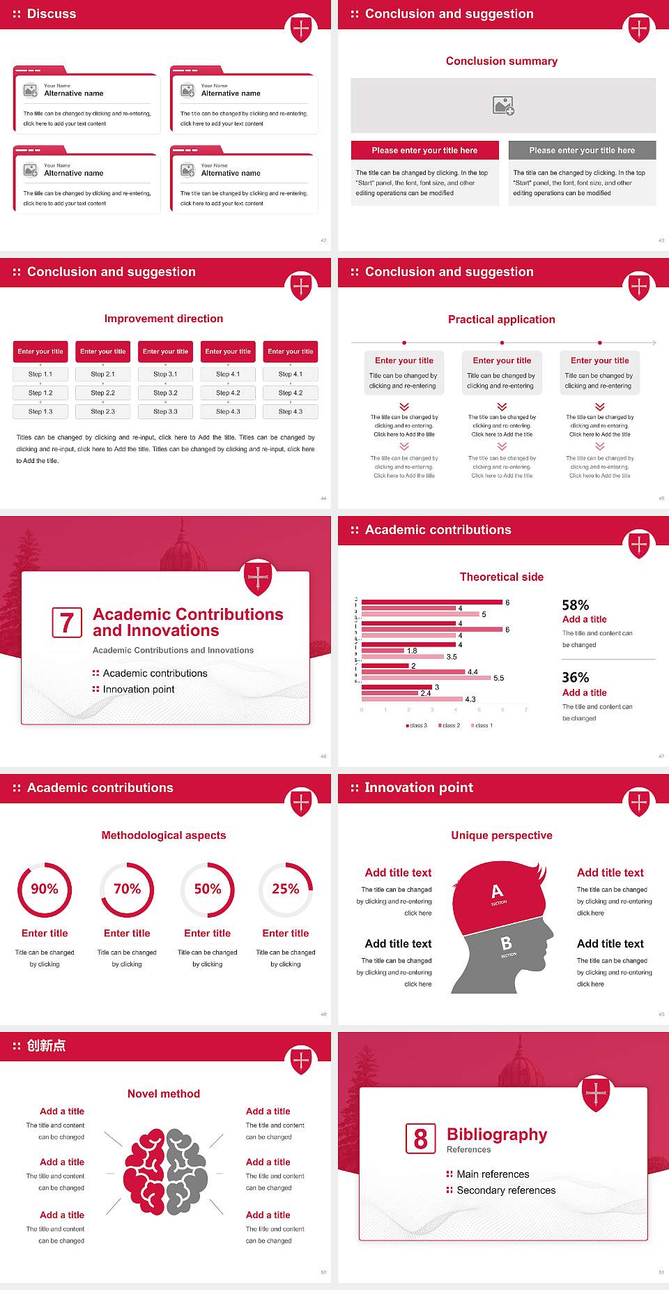 College of Saint Benedict Graduation Thesis Defense PPT Template4:3 ratio PPT effect preview image6