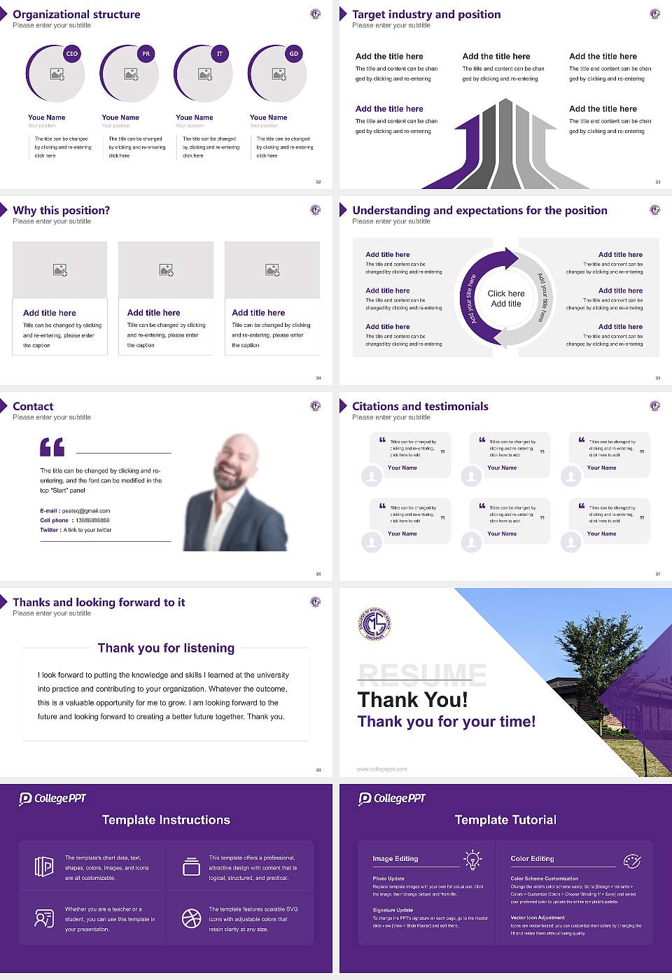 Cincinnati College of Mortuary Science Resume PPT Template16:9 ratio PPT effect preview image4