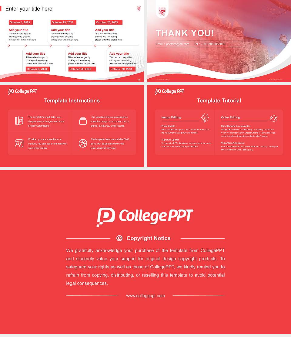 Chestnut Hill College Lecture Sharing and Networking Event PPT Template16:9 ratio PPT effect preview image4