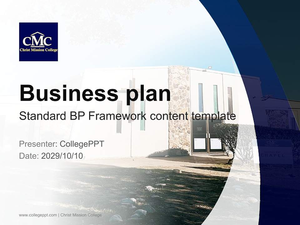 Christ Mission College Competition/Entrepreneurship Contest PPT Template4:3 ratio PPT effect preview image9