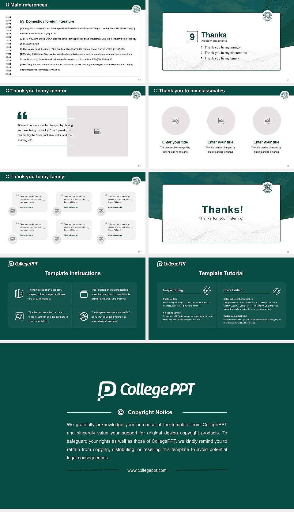 Clarkson University Graduation Thesis Defense PPT Template16:9 ratio PPT effect preview image7
