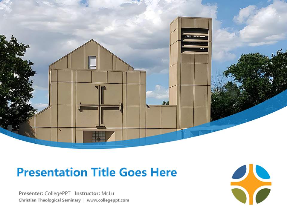 Christian Theological Seminary Course/Courseware Creation PPT Template4:3 ratio PPT effect preview image5