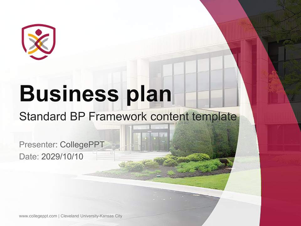 Cleveland University-Kansas City Competition/Entrepreneurship Contest PPT Template4:3 ratio PPT effect preview image9