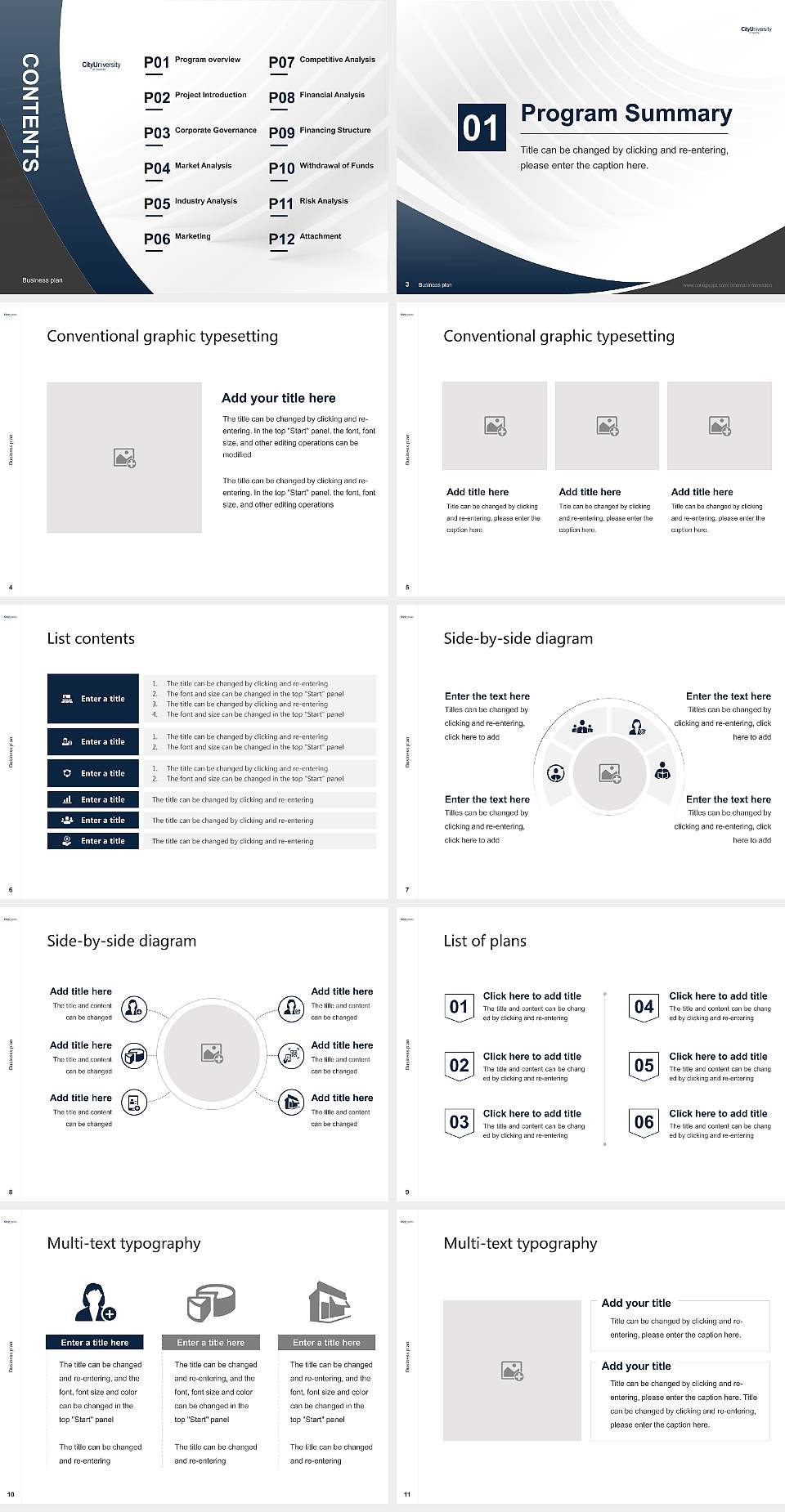 City University of Seattle Competition/Entrepreneurship Contest PPT Template4:3 ratio PPT effect preview image2