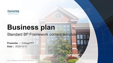 Charter Oak State College Competition/Entrepreneurship Contest PPT Template