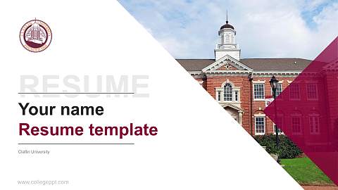 Claflin University Resume PPT Template