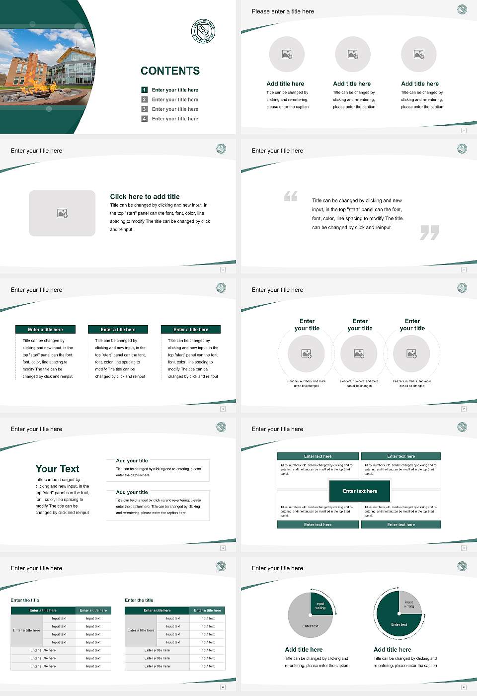 Clarkson University Course/Courseware Creation PPT Template16:9 ratio PPT effect preview image2