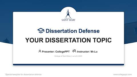College of Saint Mary Graduation Thesis Defense PPT Template