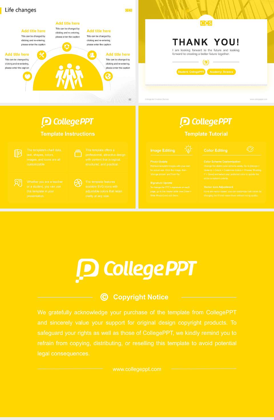 College for Creative Studies National Scholarship Defense PPT Template4:3 ratio PPT effect preview image4