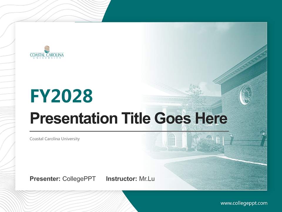 Coastal Carolina University Academic Presentation/Research Findings Report PPT Template4:3 ratio PPT effect preview image5