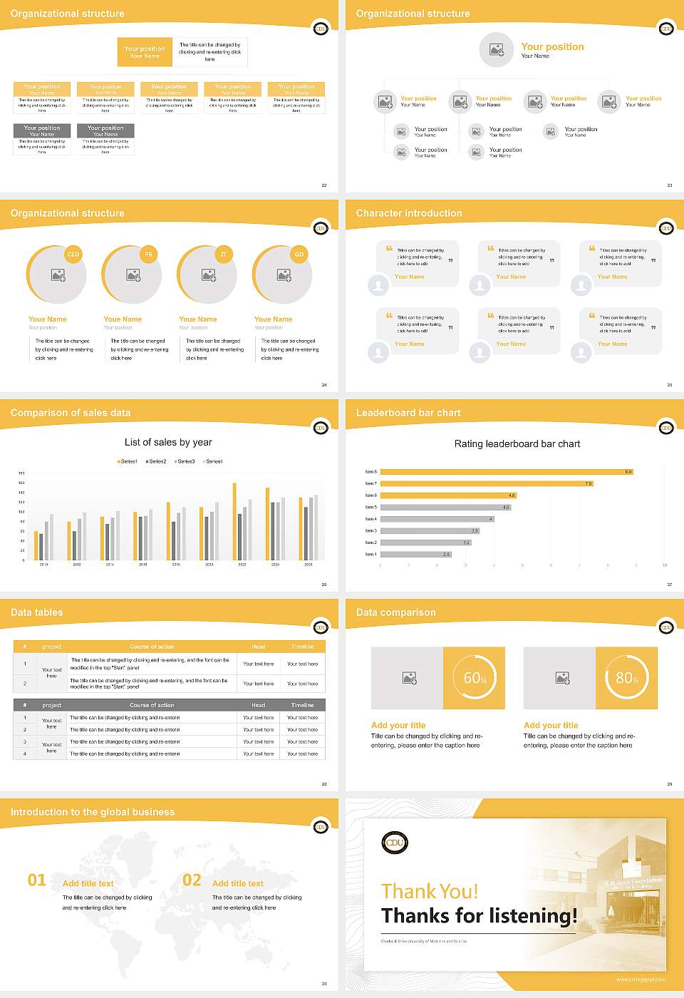 Charles R Drew University of Medicine and Science Academic Presentation/Research Findings Report PPT Template16:9 ratio PPT effect preview image4